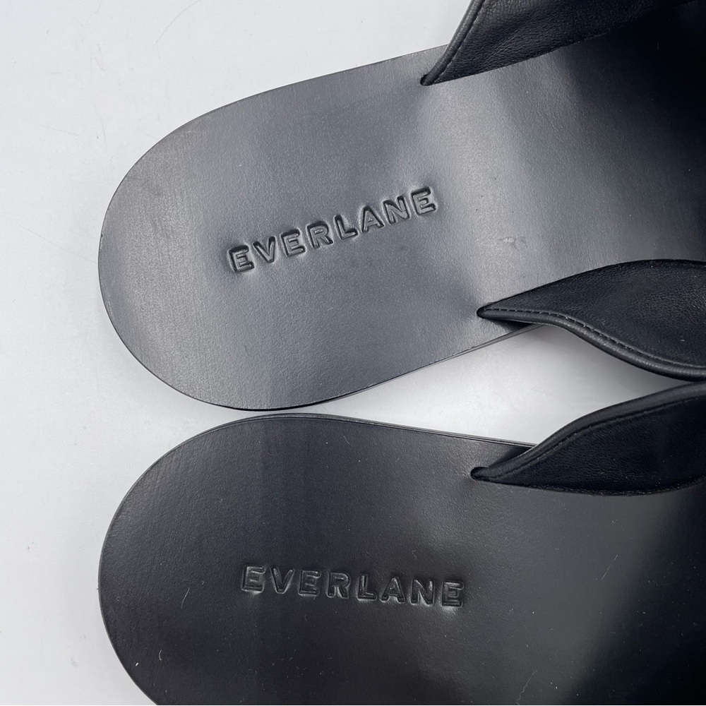 NEW Everlane Black Leather Day Crossover Sandal in Size 9 - Picture 10 of 11